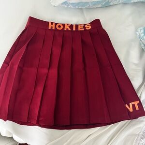 Virginia tech maroon pleated skirt